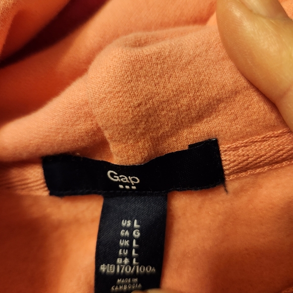 GAP Coral Zip-Up Hoodie Woman's Sweatshirt Large NWOT - Picture 4 of 4
